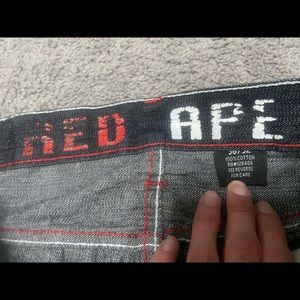 RED APE Denim blue with white and red stitching W36 L 34